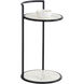 Parga 25 X 14 inch Black / Marble Look Outdoor End Table